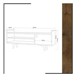 Hanah Home Soporte para TV Ticaba Roble y blanco